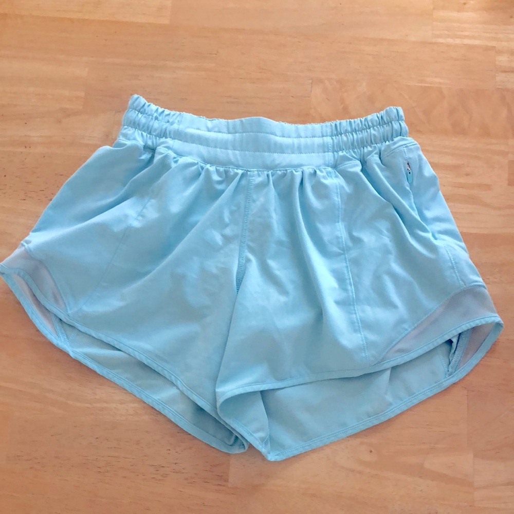 Lululemon Hotty Hot High-Rise Shorts 2.5” Inseam - Size 4 Tall Light Blue